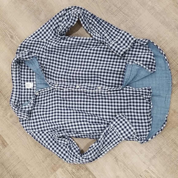 Kids Gap Size L Lined Plaid Top - Picture 1 of 4